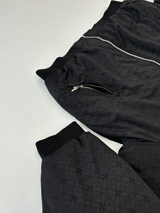 クロムハーツ ホースシュープリントのリバーシブルフード付きコットンコート