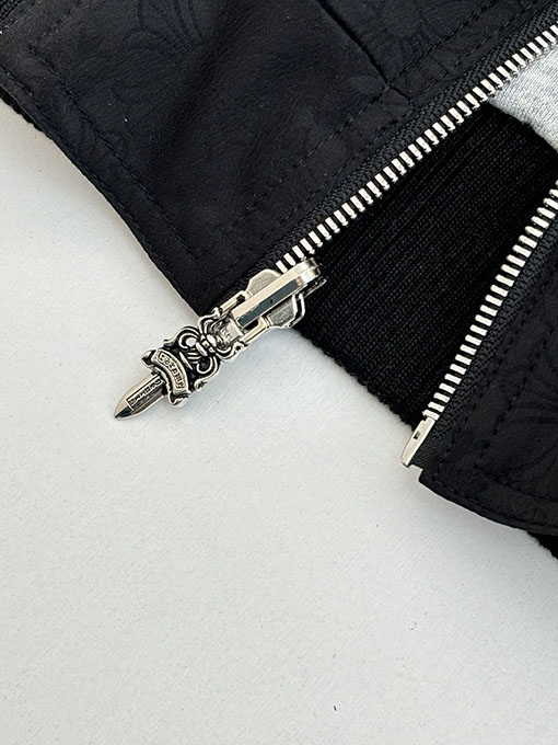 クロムハーツ ホースシュープリントのリバーシブルフード付きコットンコート