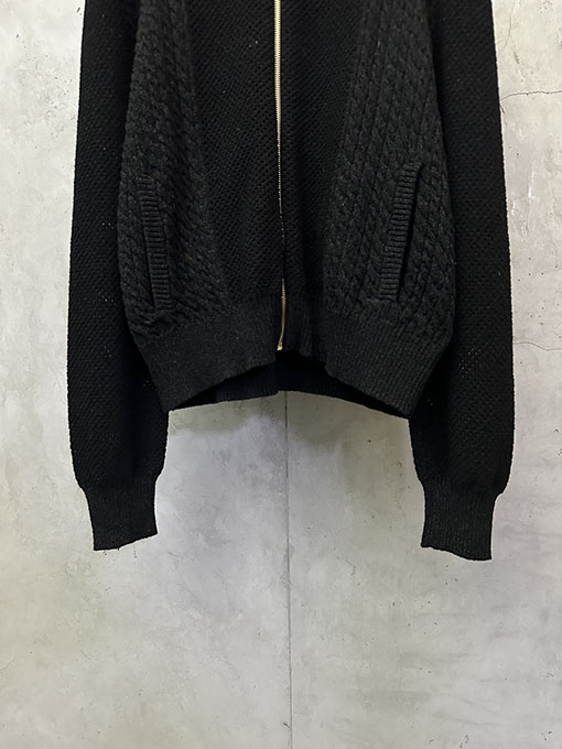 ヴェルサーチ ハイネックプルオーバージップアップジャカードニットセータ