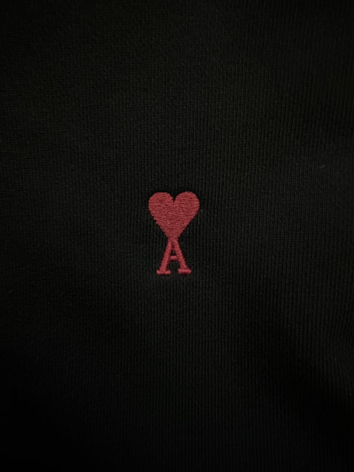 アミ ハート刺繍のジップアップジャケット