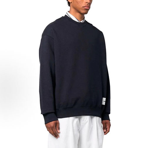 ジルサンダーコピー 無地ラベルクルーネックスウェットシャツ