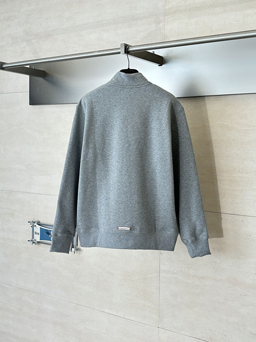 クロムハーツ レザークロスハーフジップスウェットシャツ