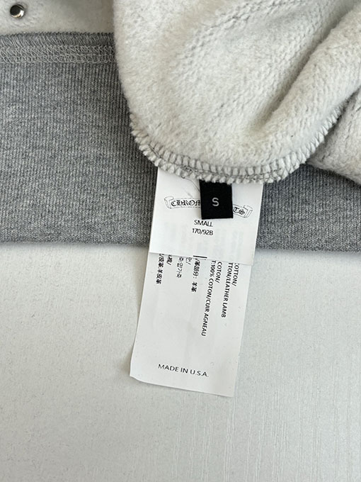 クロムハーツ レザークロスハーフジップスウェットシャツ