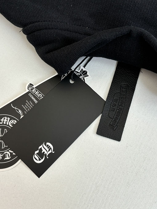 クロムハーツ レザークロスハーフジップスウェットシャツ