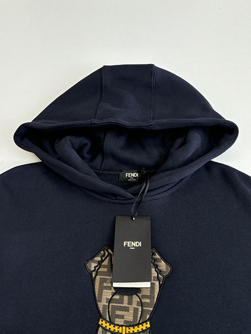 フェンディスーパーコピー ジャカードアップリケの子犬パーカー