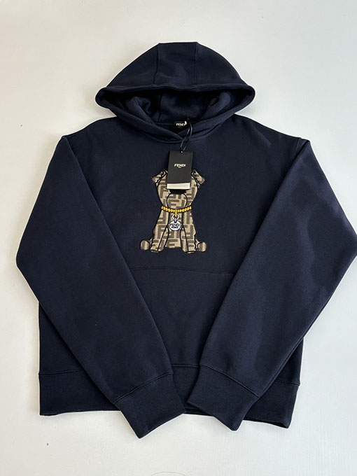 フェンディスーパーコピー ジャカードアップリケの子犬パーカー