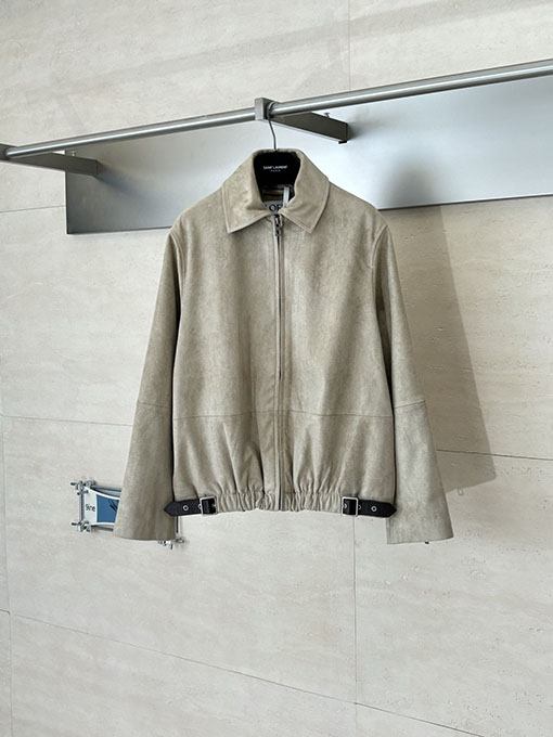 ロエベ Louis Wain コラボレーション スエードプリーツベルトジッパージャケット