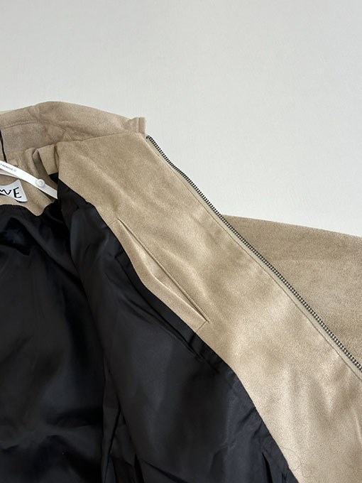 ロエベ Louis Wain コラボレーション スエードプリーツベルトジッパージャケット