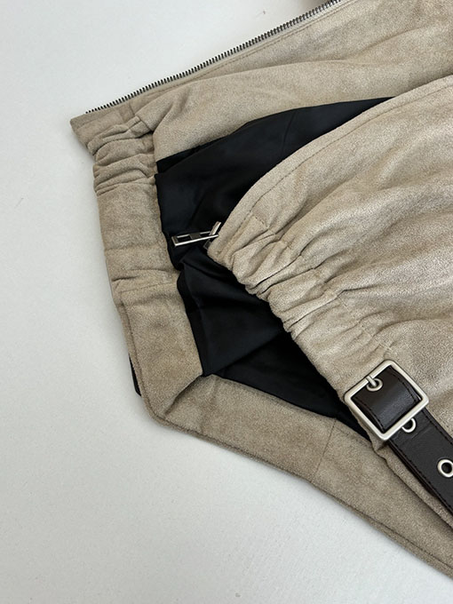 ロエベ Louis Wain コラボレーション スエードプリーツベルトジッパージャケット