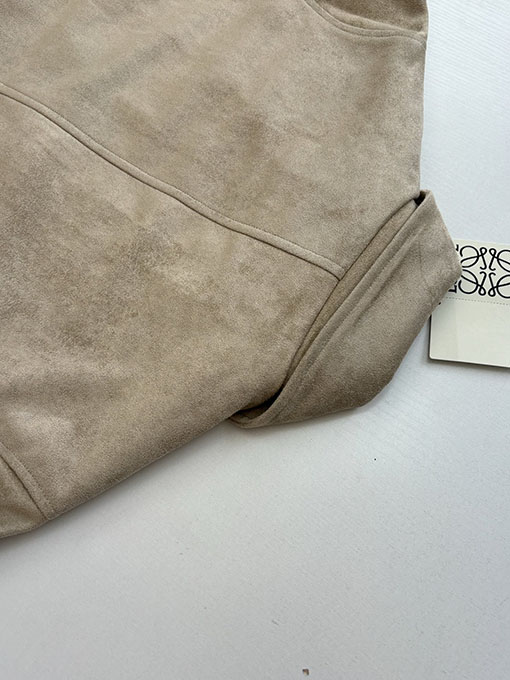 ロエベ Louis Wain コラボレーション スエードプリーツベルトジッパージャケット