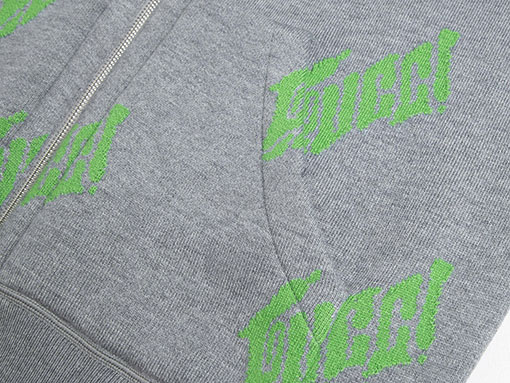 グッチ ZP リバーシブルロゴジャカードカシミアブレンドフード付きセーターカーディガン