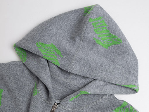 グッチ ZP リバーシブルロゴジャカードカシミアブレンドフード付きセーターカーディガン