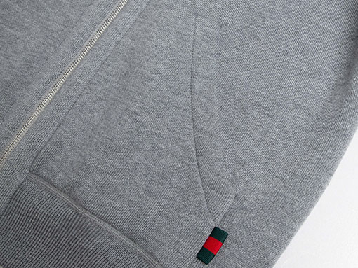 グッチ ZP リバーシブルロゴジャカードカシミアブレンドフード付きセーターカーディガン