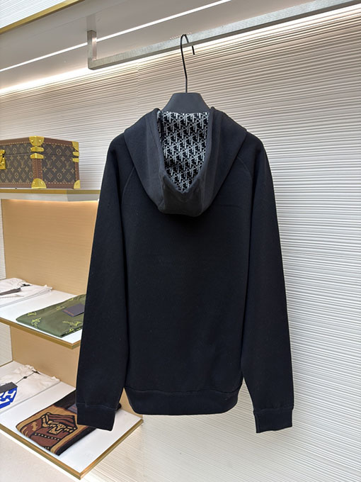 ディオール リバーシブルモノグラムウール&カシミアフード付きカーディガンジャケット