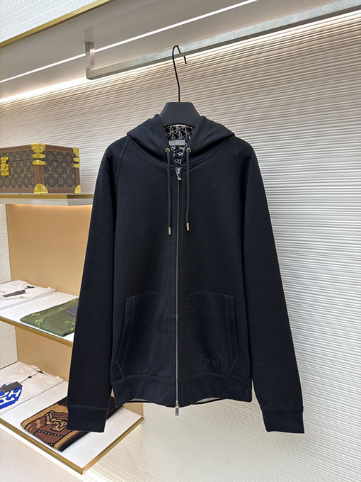 ディオール リバーシブルモノグラムウール&カシミアフード付きカーディガンジャケット