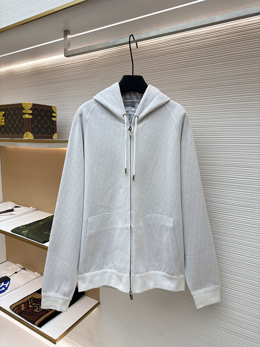 ディオール リバーシブルモノグラムウール&カシミアフード付きカーディガンジャケット