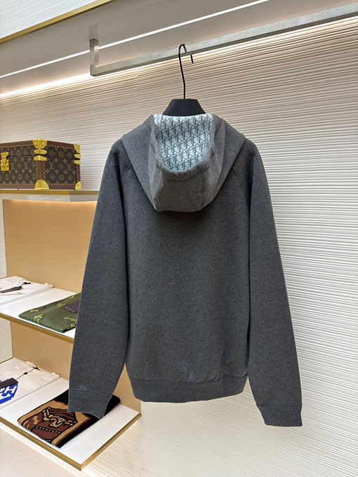 ディオール リバーシブルモノグラムウール&カシミアフード付きカーディガンジャケット