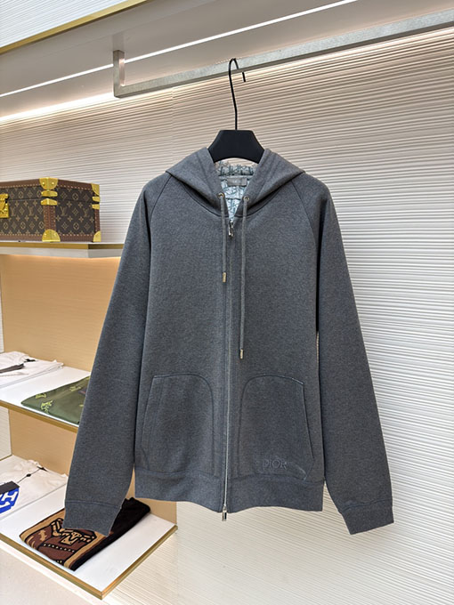 ディオール リバーシブルモノグラムウール&カシミアフード付きカーディガンジャケット