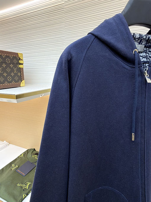 ディオール リバーシブルモノグラムウール&カシミアフード付きカーディガンジャケット