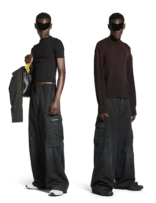 バレンシアガスーパーコピー Balenciaga 前後スプライスワークカジュアルパンツ