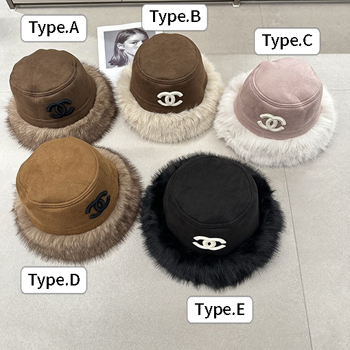 シャネル 厚のスエードで暖かさをアップ漁師の帽子