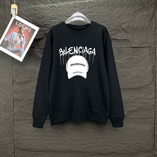 バレンシアガ Balenciaga クルーネック長袖スウェットシャツ 10,800円