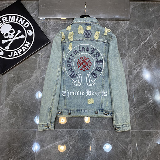 クロムハーツスーパーコピー 重な刺繍デニムジャケット