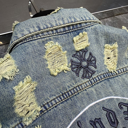 クロムハーツスーパーコピー 重な刺繍デニムジャケット