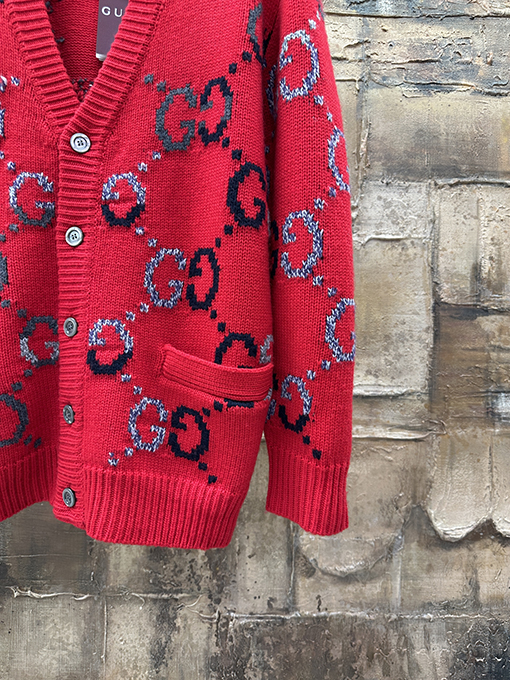 グッチスーパーコピー ウール混ジャカードカーディガン