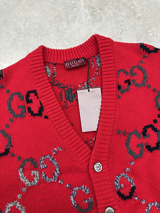 グッチスーパーコピー ウール混ジャカードカーディガン