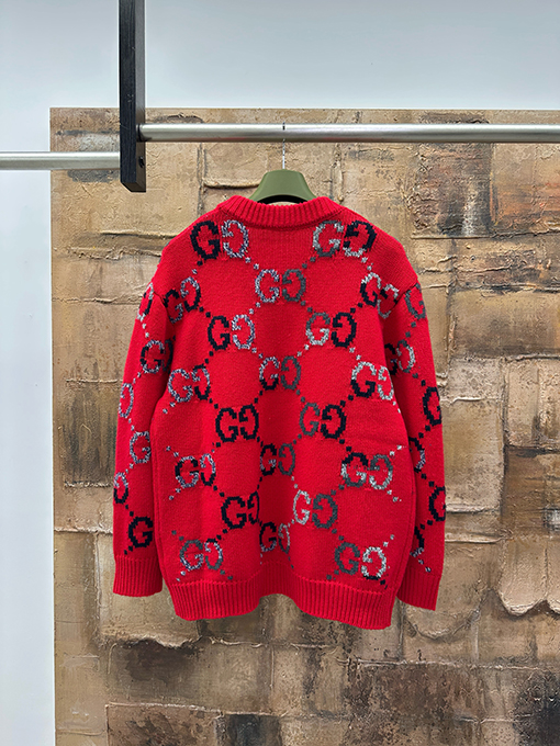 グッチスーパーコピー ウール混ジャカードカーディガン