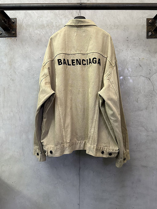 バレンシアガコピー BALENCIAGA ロゴ刺繍デニムジャケット