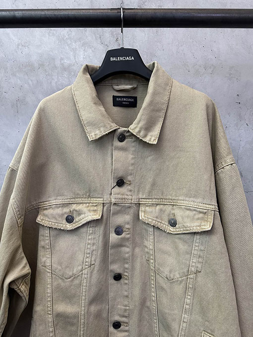 バレンシアガコピー BALENCIAGA ロゴ刺繍デニムジャケット