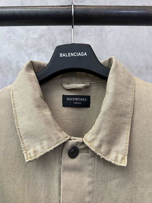 バレンシアガコピー BALENCIAGA ロゴ刺繍デニムジャケット