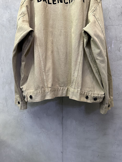 バレンシアガコピー BALENCIAGA ロゴ刺繍デニムジャケット