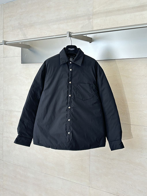 クロムハーツ 無地シルバーメッキシャツ風コットンジャケット