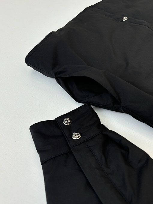 クロムハーツ 無地シルバーメッキシャツ風コットンジャケット