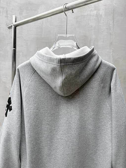 クロムハーツ Vic カスタムパッチワークレザースウェットシャツ