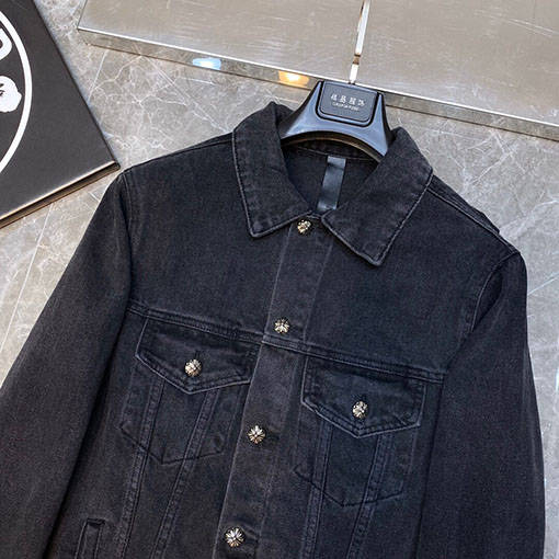 クロムハーツ サンスクリット刺繍のデニムジャケット