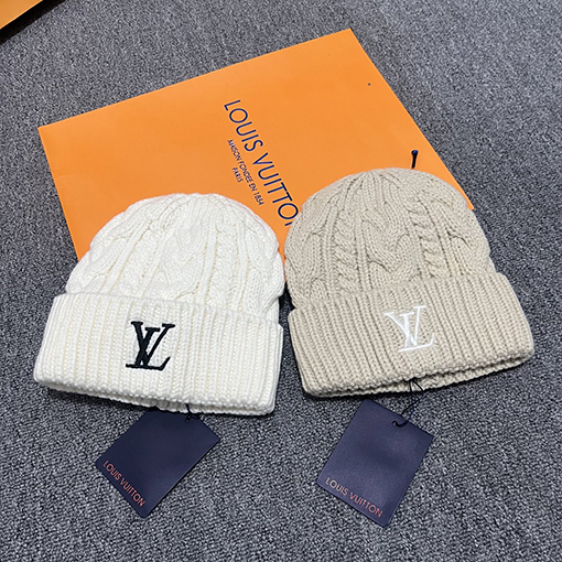 ルイヴィトン 刺繍ロゴニット帽