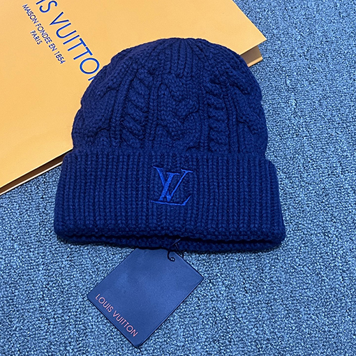 ルイヴィトン 刺繍ロゴニット帽