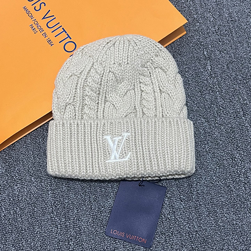 ルイヴィトン 刺繍ロゴニット帽
