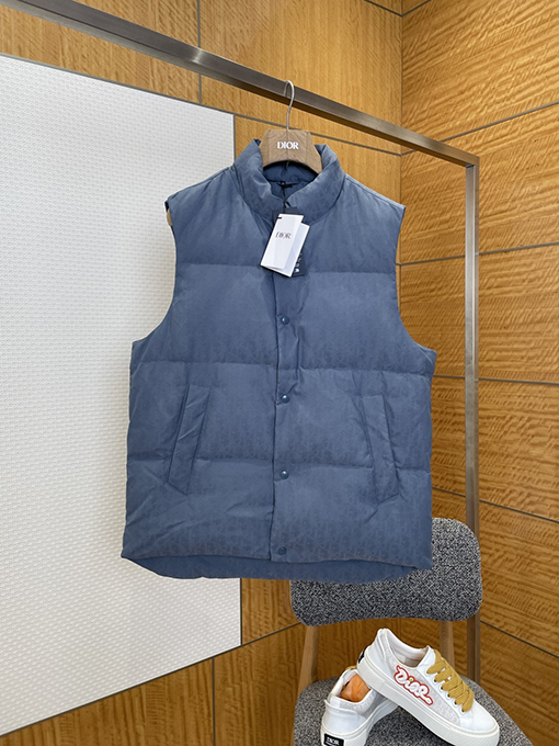 ディオールコピー ダークパターンジャカードスタンドカラーダウンベスト