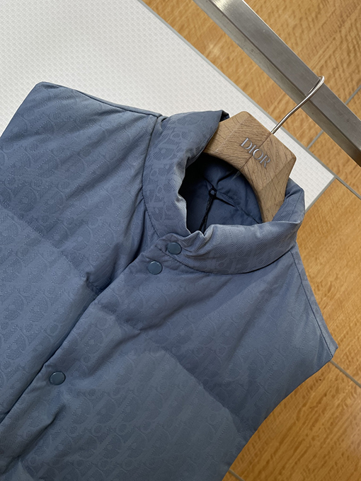 ディオールコピー ダークパターンジャカードスタンドカラーダウンベスト