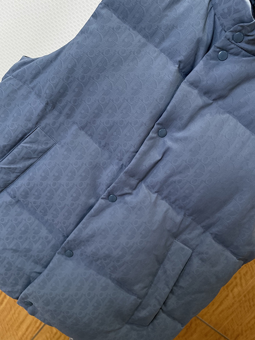 ディオールコピー ダークパターンジャカードスタンドカラーダウンベスト