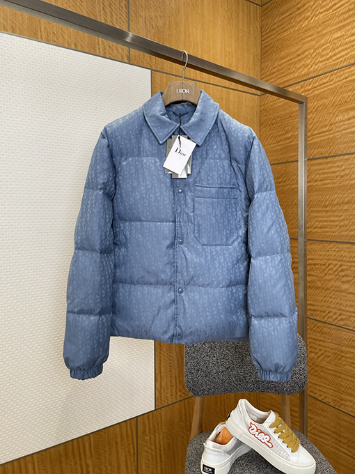 ディオール 全面ジャカードポケットラペルダウンジャケット