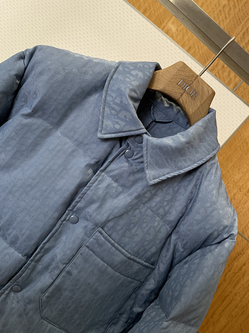 ディオール 全面ジャカードポケットラペルダウンジャケット