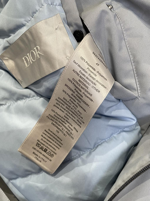 ディオール ジャカードパッチワークフード付きコットンコート