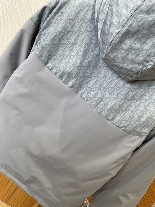 ディオール ジャカードパッチワークフード付きコットンコート