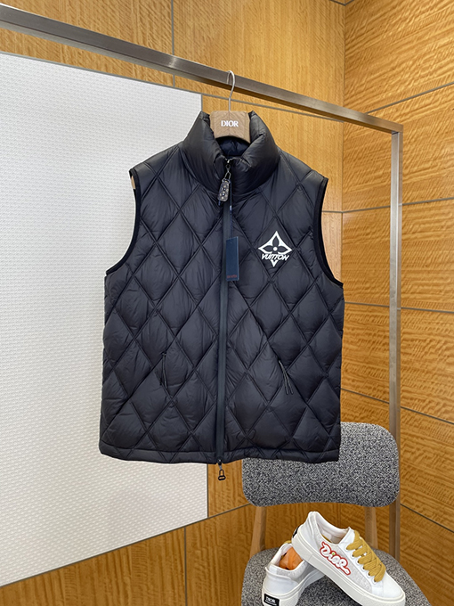ルイヴィトン ダイヤモンド柄プリントダウンベスト